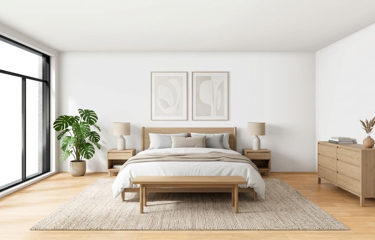 Pusty pokój → Sypialnia po stagingu